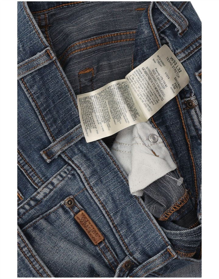 WRANGLER Muške rastezljive ravne traperice Texas W33 L30 plavi pamuk