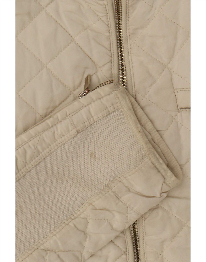 Zara ženska prošivena jakna UK 12 Medium Off White