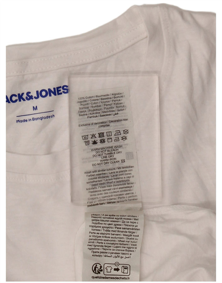 JACK & JONES Muška majica kratkih rukava Srednje bijeli pamuk