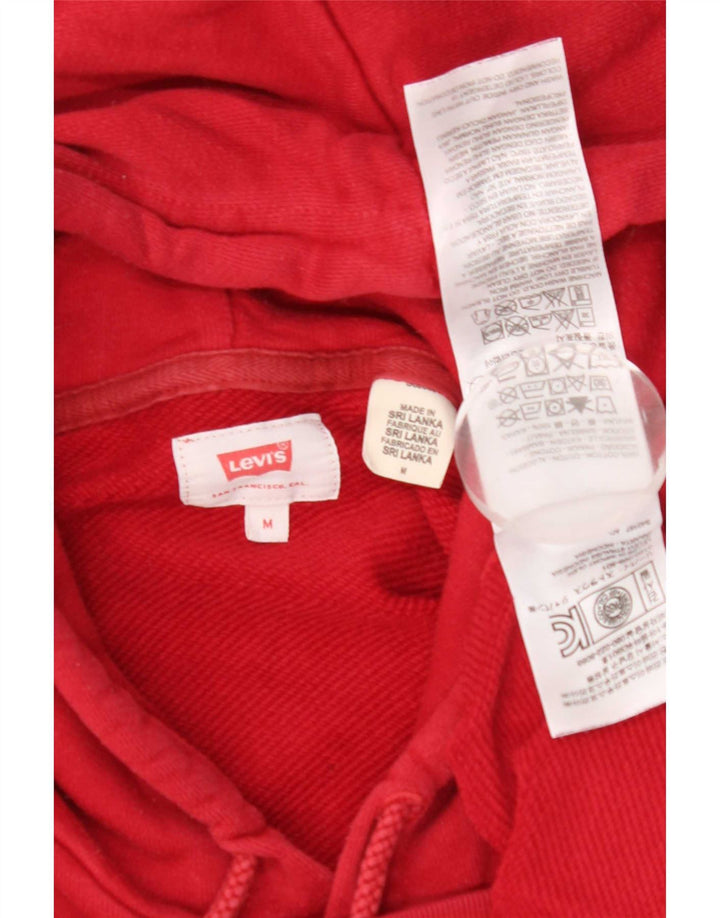 Levi's muška majica s kapuljačom srednje veličine, crveni pamuk