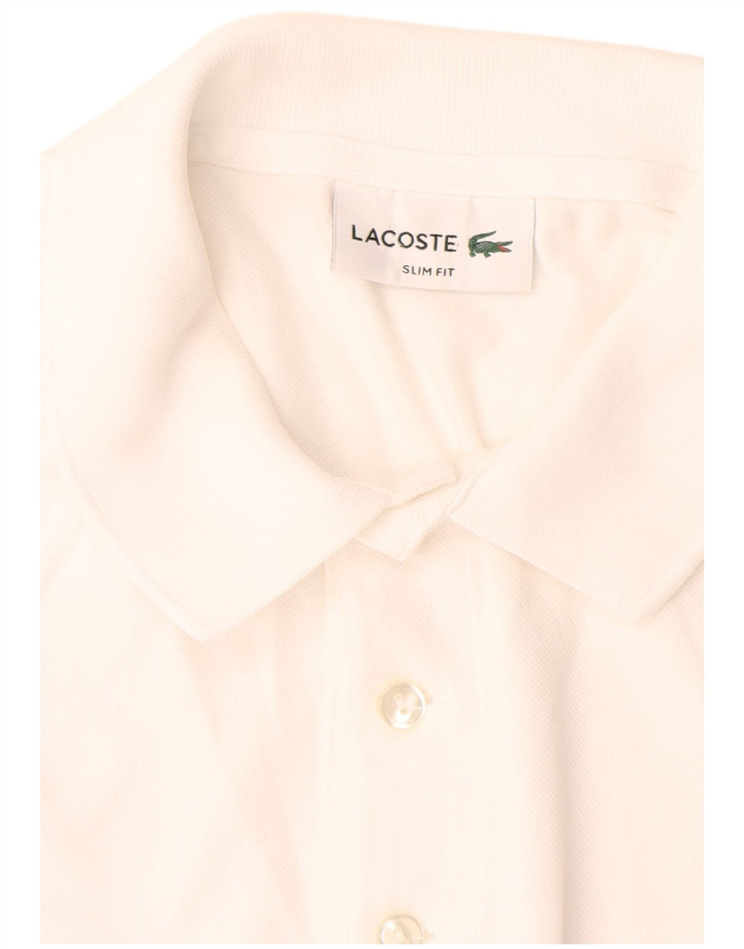 Lacoste muška uska polo majica Srednje bijeli pamuk