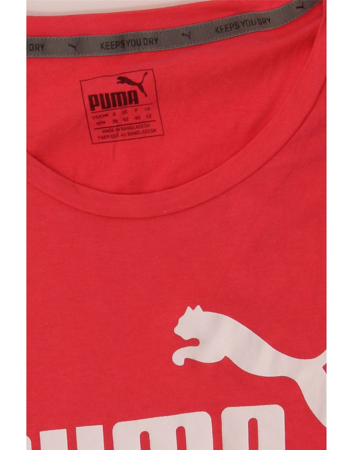 PUMA Womens Graphic T-Shirt Top UK 12 Medium Pink Vintage Puma and Second-Hand Puma from Messina Hembry 