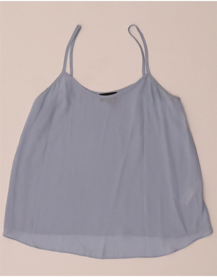 Topshop Ženska prevelika majica s majicama UK 8 Mali plavi poliester