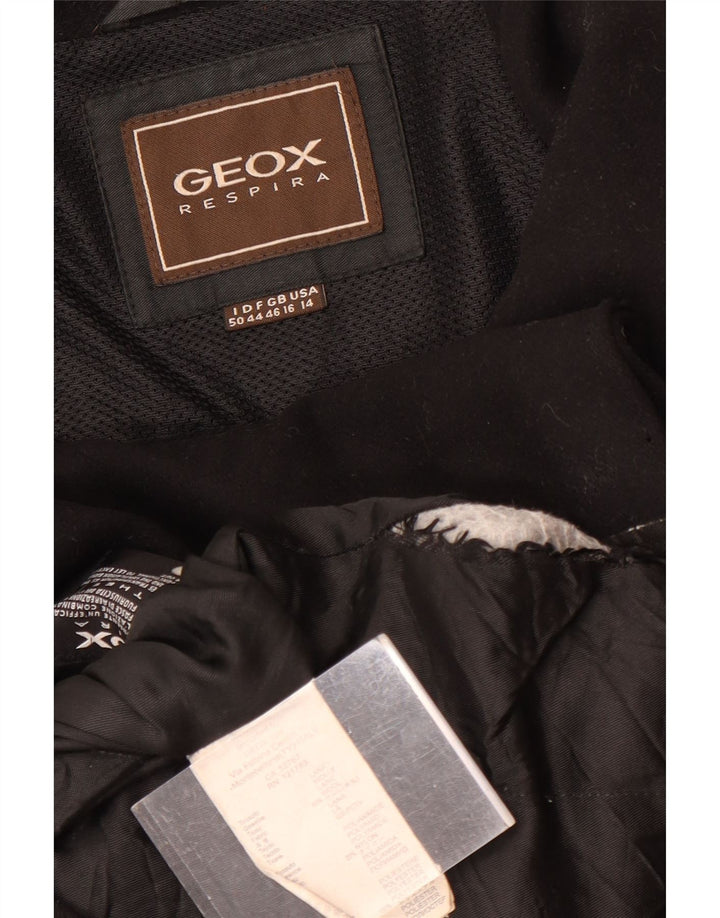 GEOX ženski kaput Respira UK 16 velika crna vuna