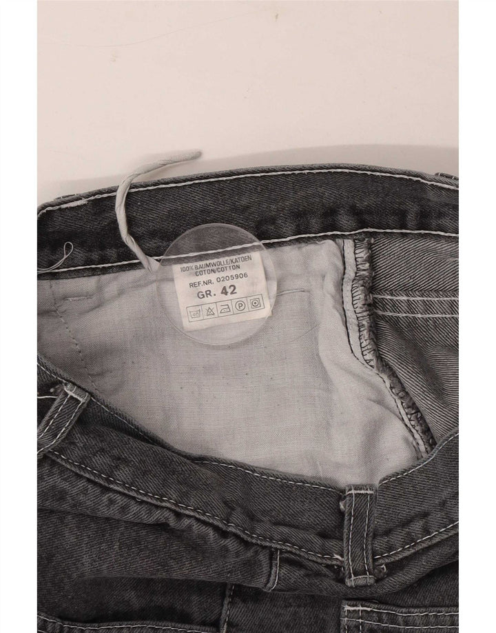Vintage ženska traper suknja IT 42 srednje W28 sivi pamuk