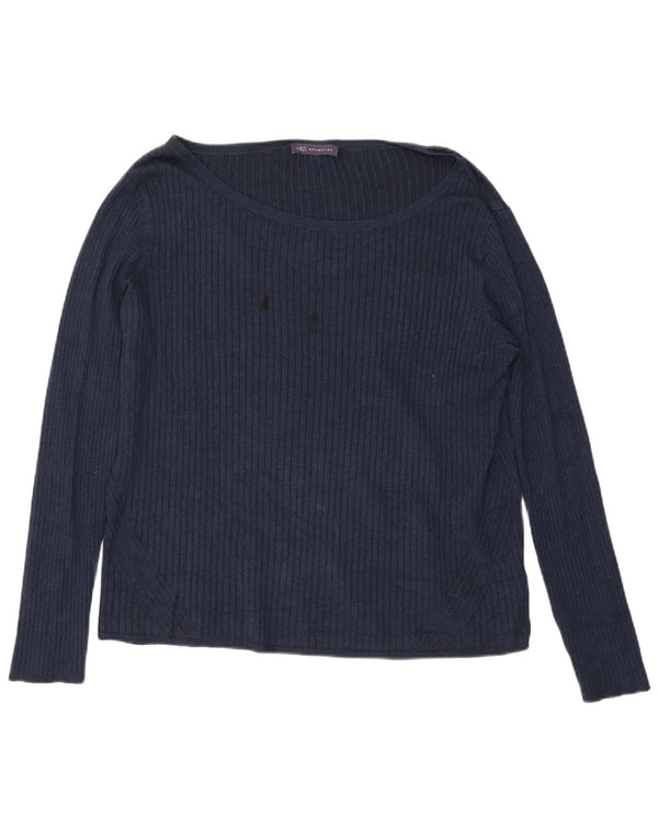 Marks & Spencer ženska majica dugih rukava UK 24 4XL tamnoplava viskoza