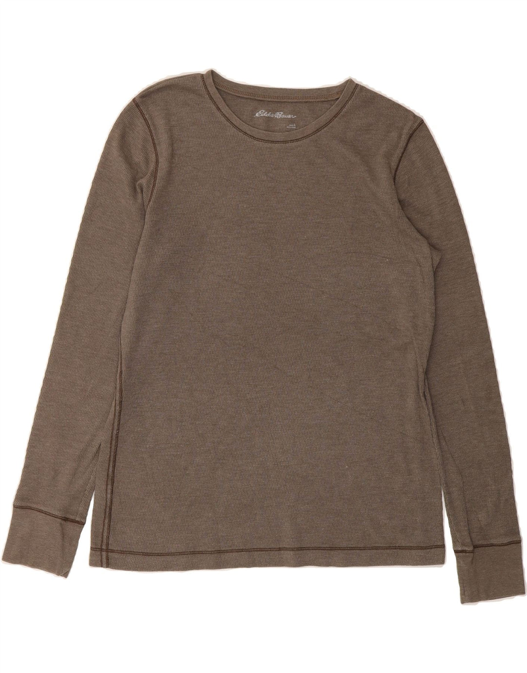EDDIE BAUER Womens Top Long Sleeve UK 16 Large Brown Cotton Vintage Eddie Bauer and Second-Hand Eddie Bauer from Messina Hembry 