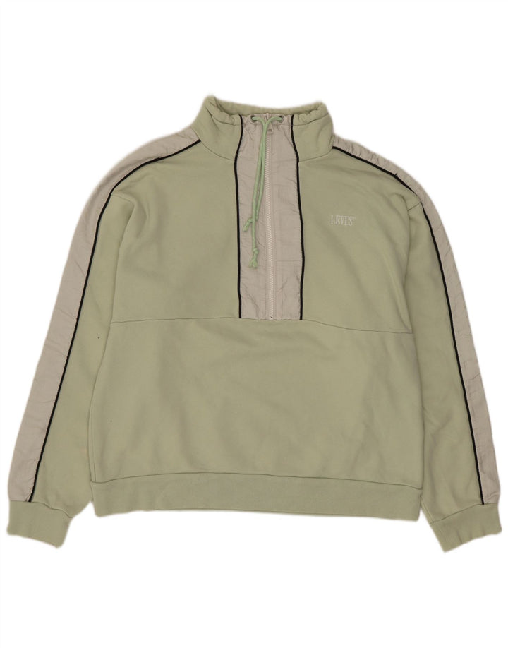 Levi's ženska majica s izrezom s patentnim zatvaračem UK 14 srednje zelene boje