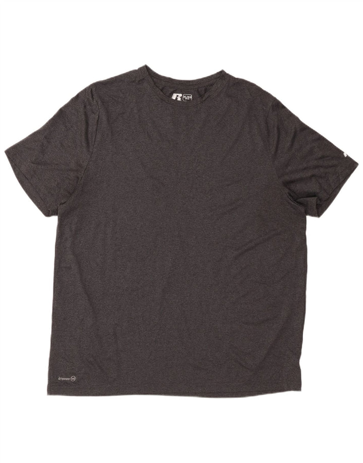 RUSSELL ATHLETIC Dri-Power majica kratkih rukava UK 46/48 XL sivi poliester