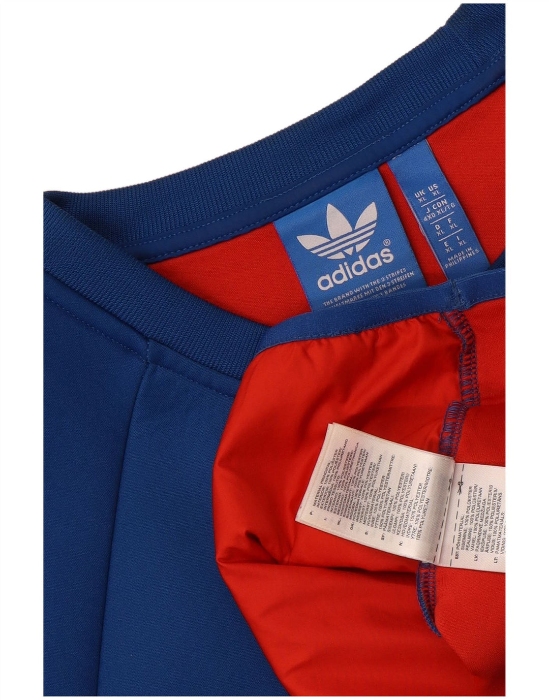ADIDAS muški džemper s grafičkim motivima XL poliester plave boje
