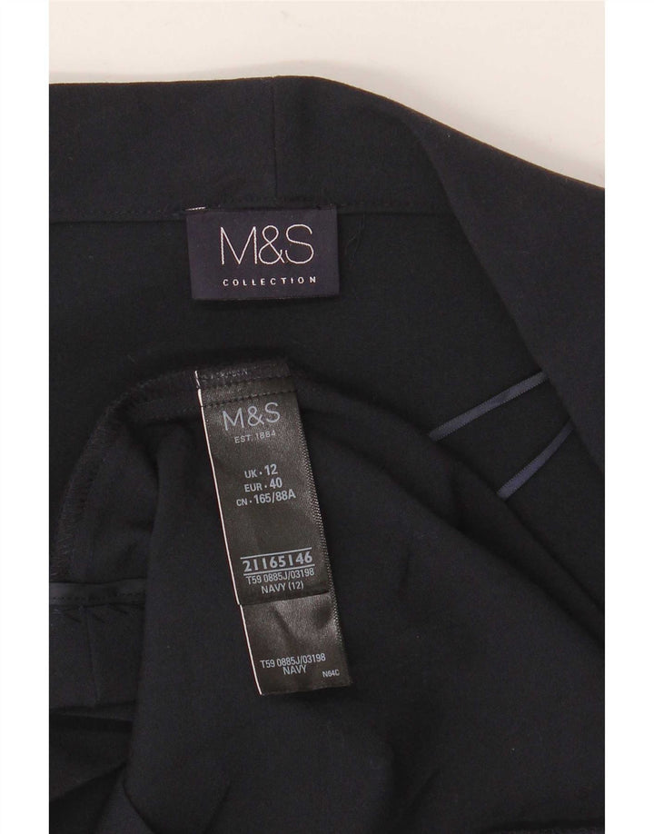 Marks & Spencer ženska jakna s otvorenim sakoom UK 12 Medium tamnoplavi poliester