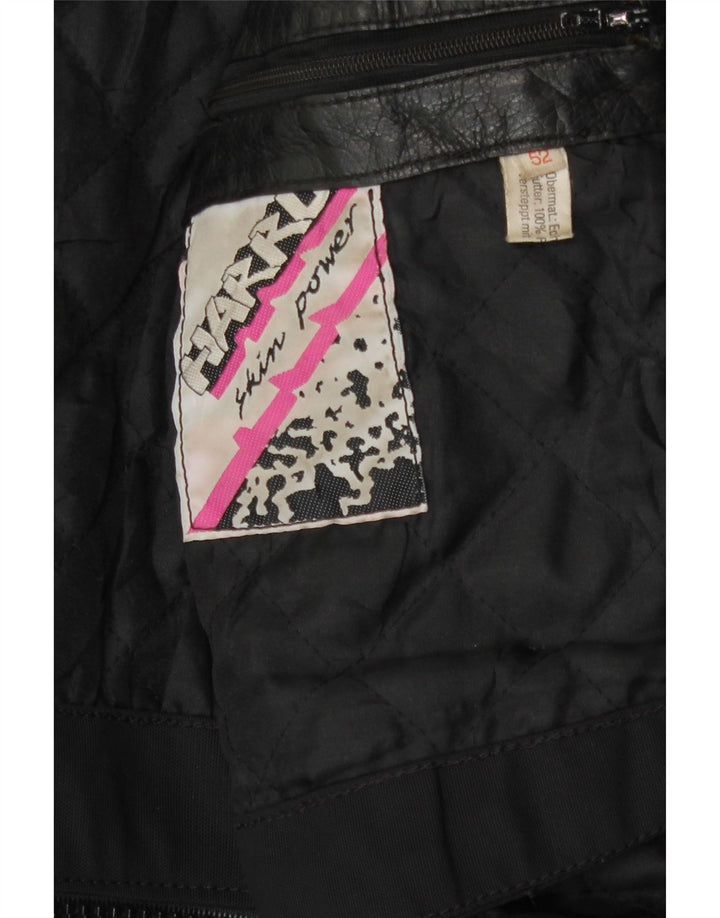 Harro muška kožna trkaća jakna IT 52 XL crna koža