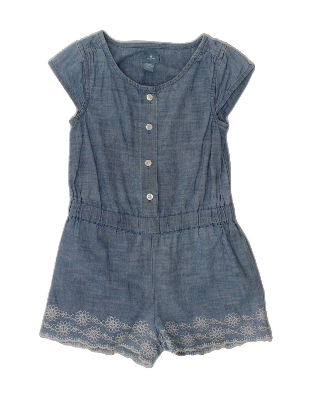 GAP Girls Denim Playsuit 2-3 Years  Blue Floral Vintage Gap and Second-Hand Gap from Messina Hembry 