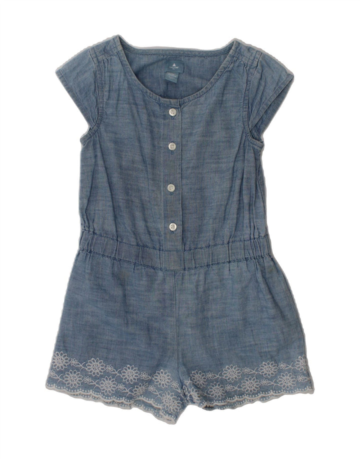 GAP Girls Denim Playsuit 2-3 Years  Blue Floral Vintage Gap and Second-Hand Gap from Messina Hembry 