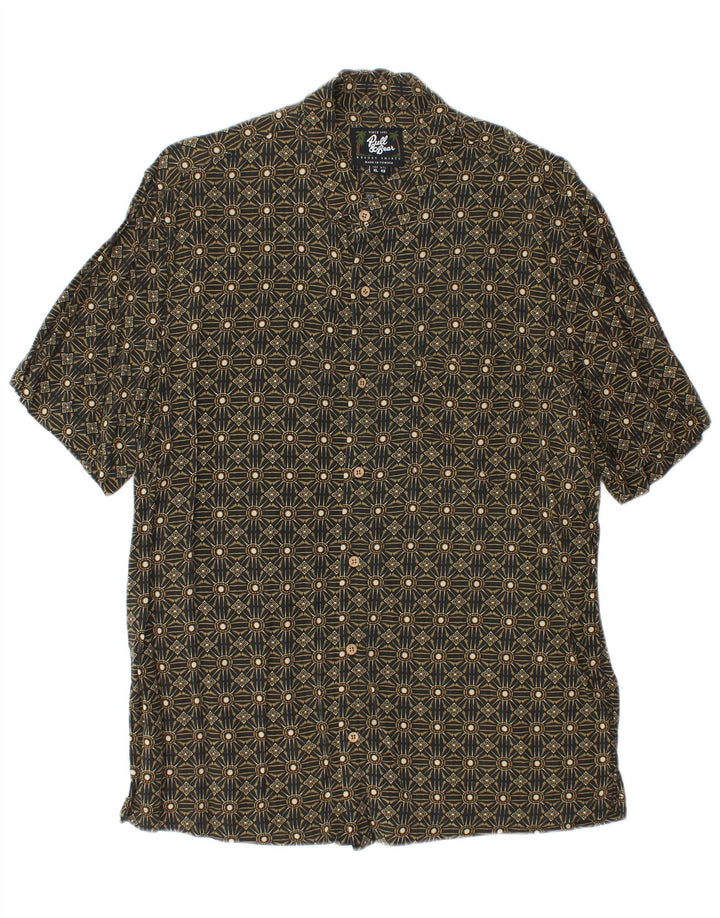 Pull & Bear muška košulja kratkih rukava XL kaki geometrijski