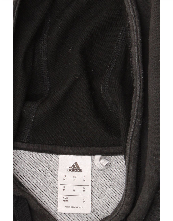 ADIDAS Mens Climalite Hoodie Jumper Medium Black Cotton Vintage Adidas and Second-Hand Adidas from Messina Hembry 