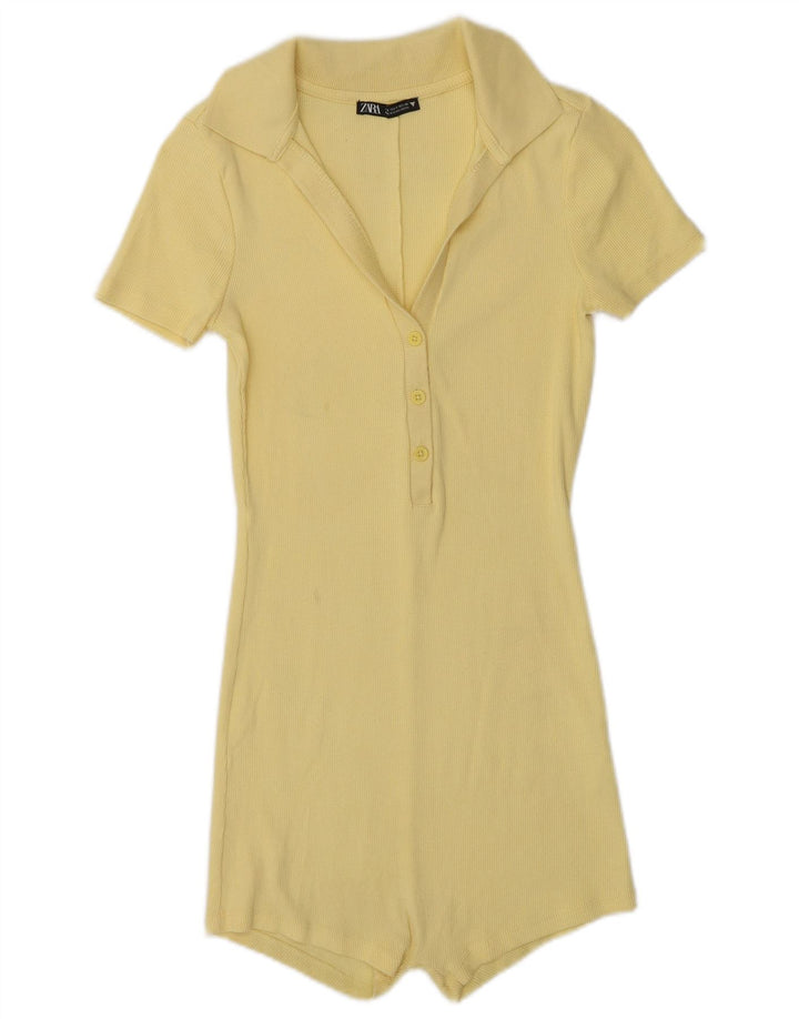 Zara ženski kombinezon kratkih rukava UK 8 Small Yellow