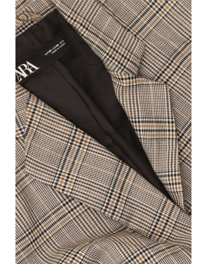 Zara ženski sako sa 1 gumbom EU 38 Mala siva houndstooth