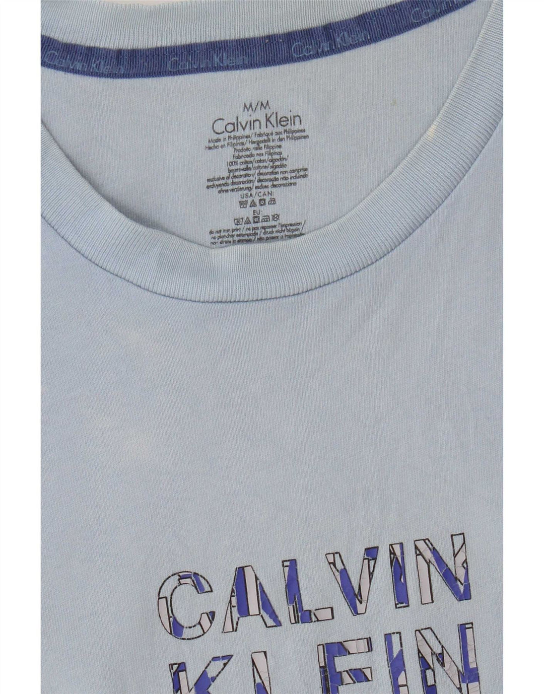 Calvin Klein muška grafička majica kratkih rukava srednje plavi pamuk