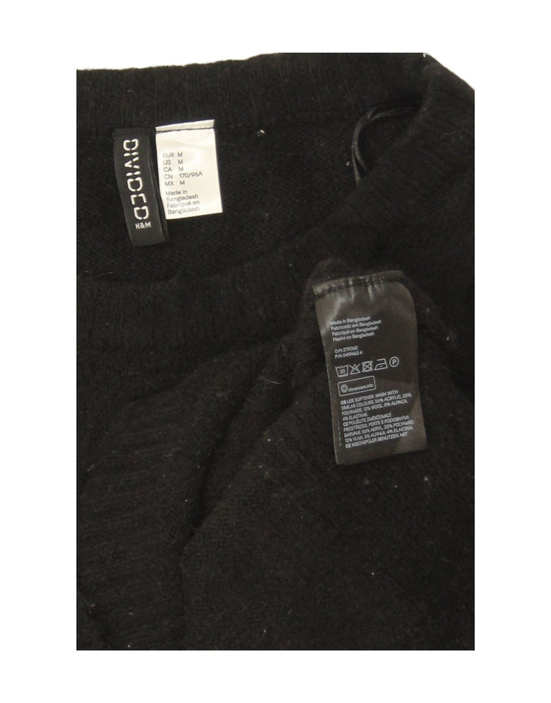 H&M Womens Boat Neck Jumper Sweater UK 14 Medium Black Acrylic Vintage H&M and Second-Hand H&M from Messina Hembry 