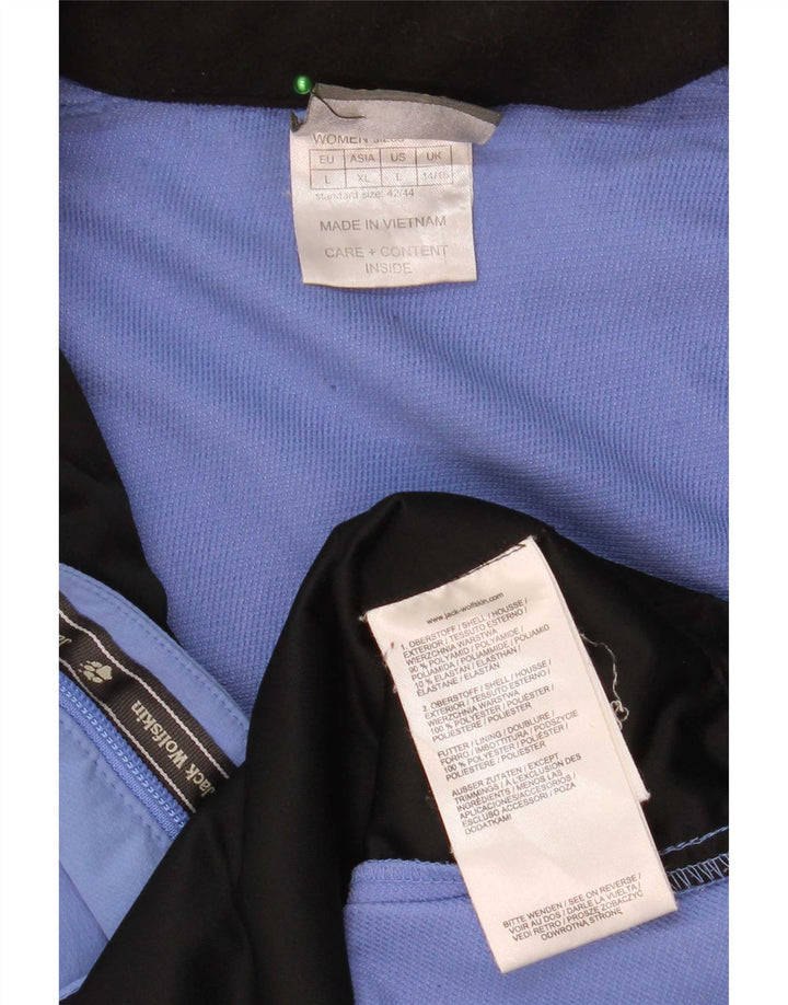 Jack Wolfskin ženska kišna jakna s kapuljačom UK 14/16 velika plava poliamidna