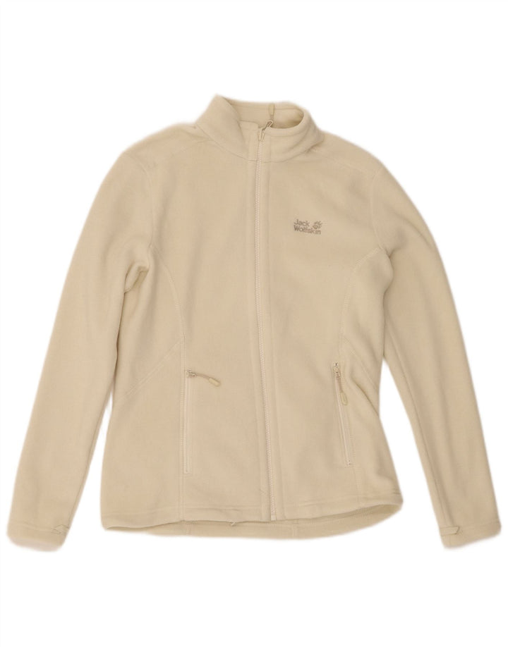 Jack Wolfskin ženska jakna od flisa s podstavom UK 8/10 mala prljavo bijela poliester