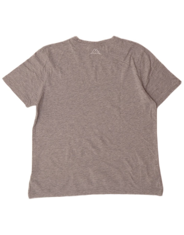 KAPPA muška majica kratkih rukava s grafičkim motivima, veliki sivi flekasti pamuk