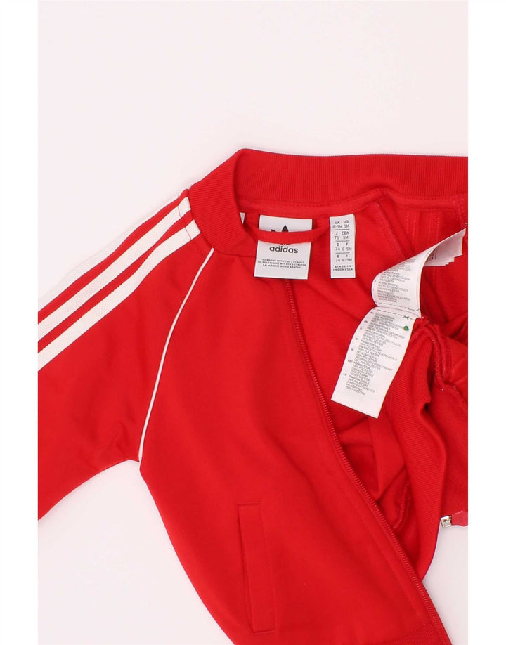 Adidas Baby Boys Gornja jakna trenirke 6-9 mjeseci crvena poliester