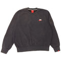 NIKE Womens Oversized Sweatshirt Jumper UK 16 Large Navy Blue Cotton