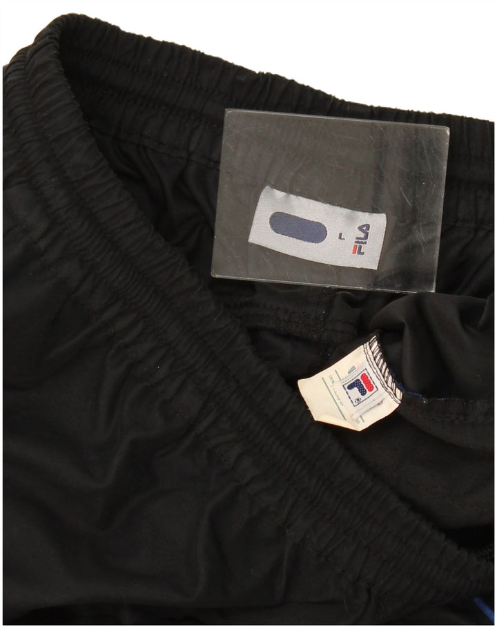Fila Ženske Capri Trenirke Hlače UK 14 Veliki crni poliester
