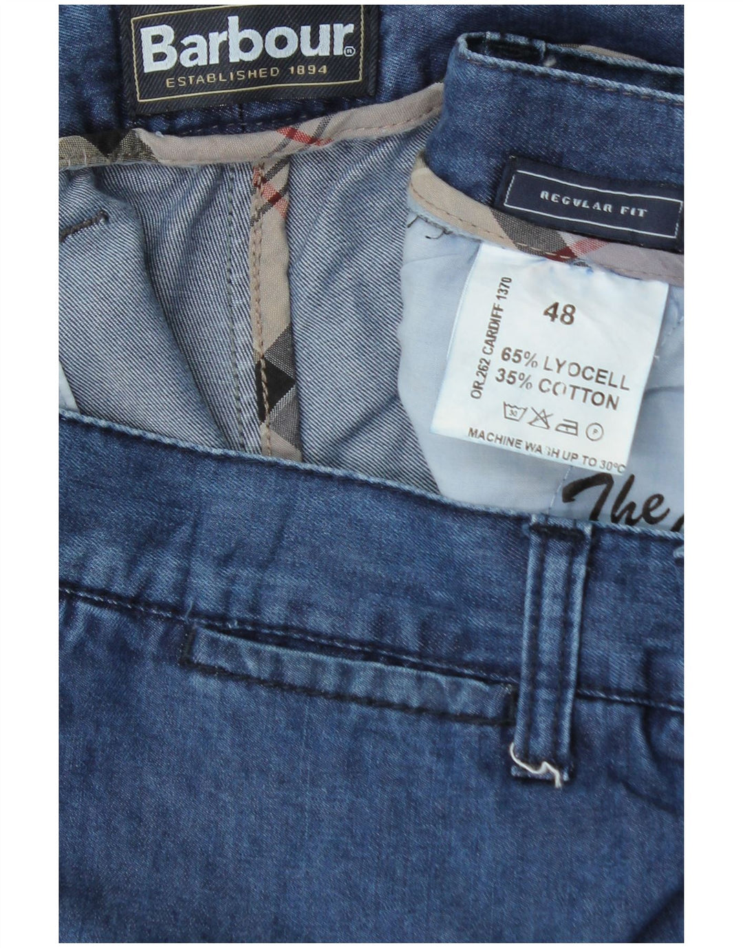 Barbour ženske ravne traperice regularnog kroja XL W36 L27 plavi liocel