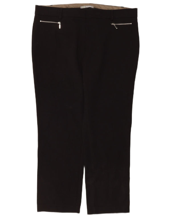 Marks & Spencer ženske ravne ležerne hlače UK 18 XL W38 L28 crne