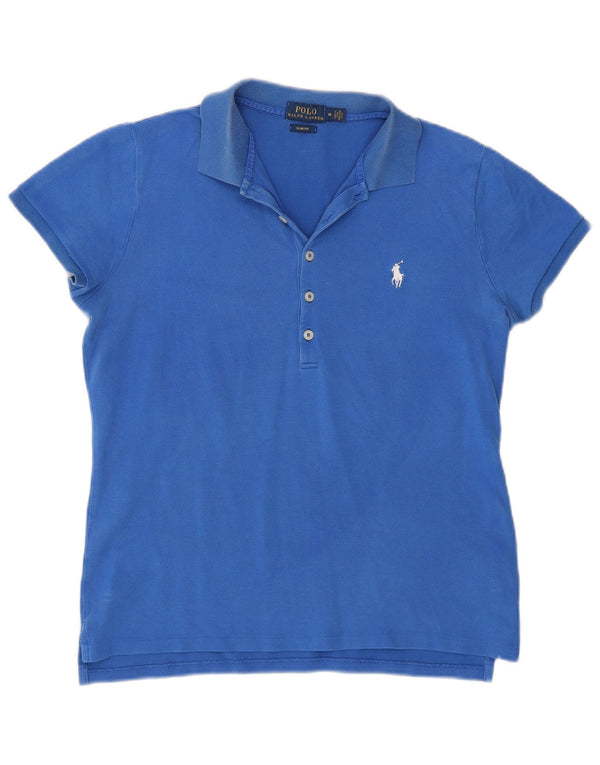 Polo Ralph Lauren ženska polo majica uskog kroja UK 14 srednje plavi pamuk