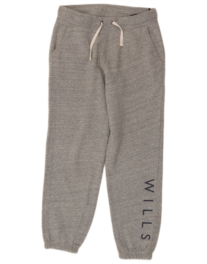 Jack Wills, muške trenirke s grafičkim motivima, hlače za trčanje srednje sive boje