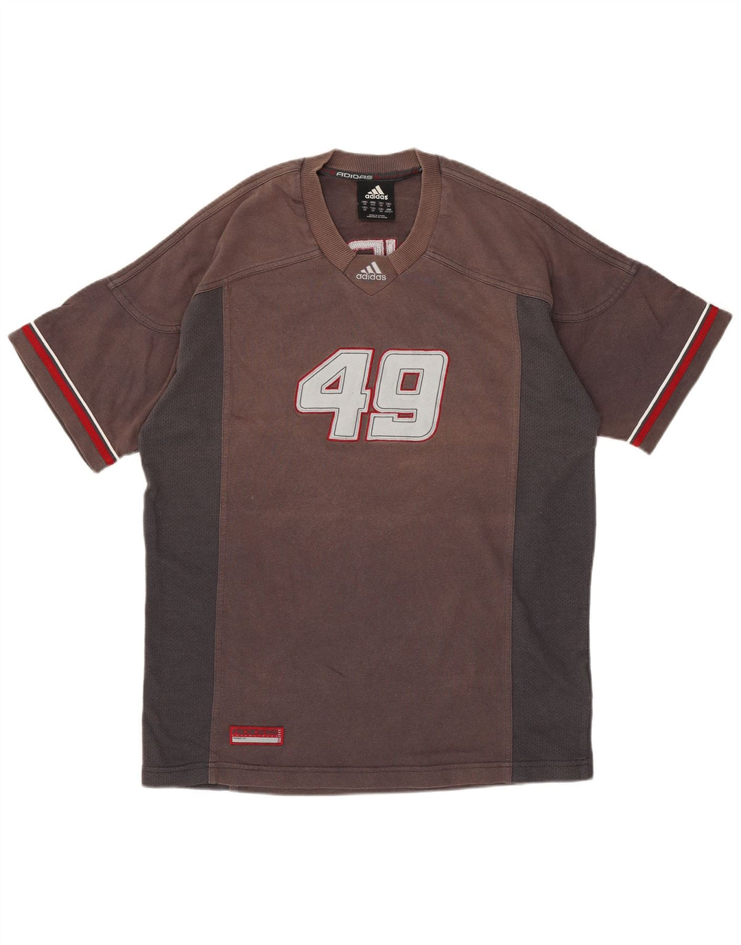 ADIDAS muška grafička majica kratkih rukava XS sivi pamuk u blokovima boja