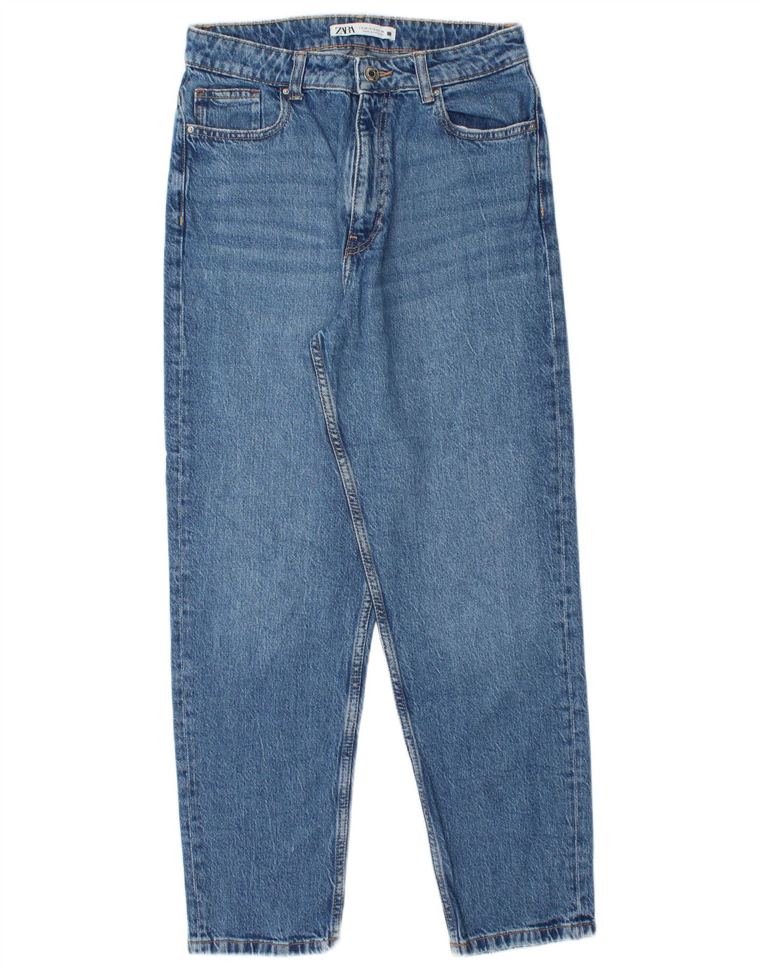 ZARA Ženske sužene traperice visokog struka EU 38 male W28 L28 plave