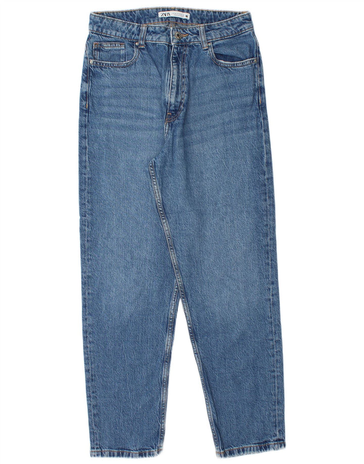 ZARA Ženske sužene traperice visokog struka EU 38 male W28 L28 plave