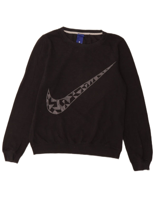 NIKE Ženski džemper s grafičkim motivima UK 14 Srednji crni pamuk
