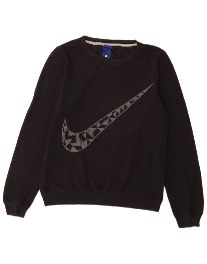 NIKE Ženski džemper s grafičkim motivima UK 14 Srednji crni pamuk