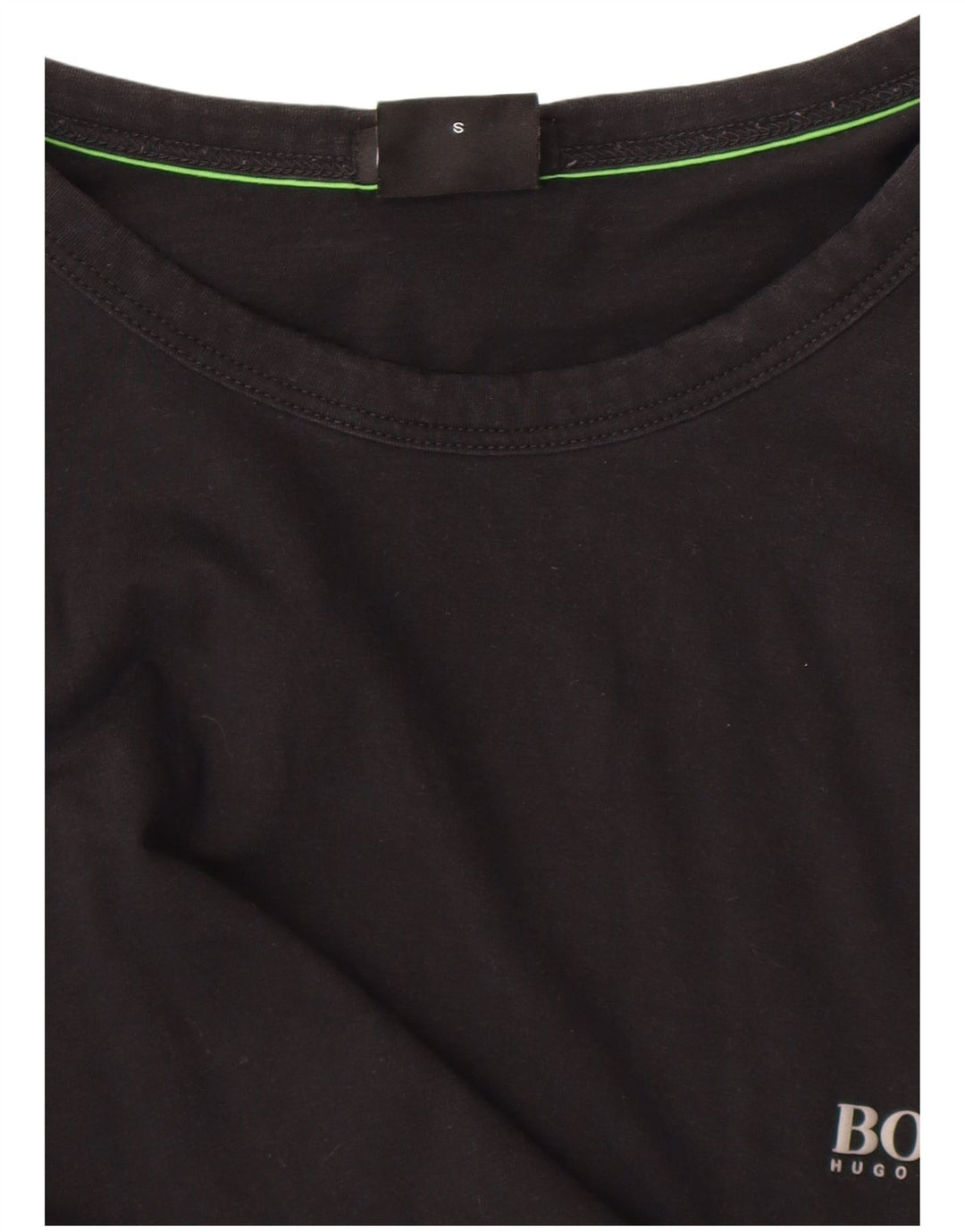 HUGO BOSS Muška majica standardnog kroja s dugim rukavima, mali crni pamuk