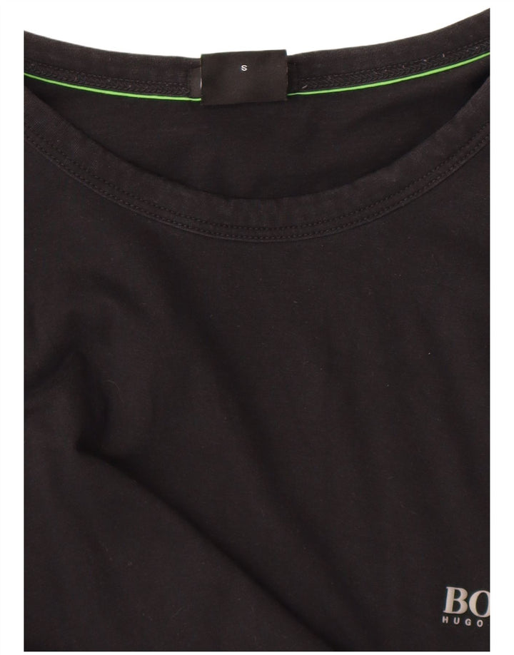 HUGO BOSS Muška majica standardnog kroja s dugim rukavima, mali crni pamuk