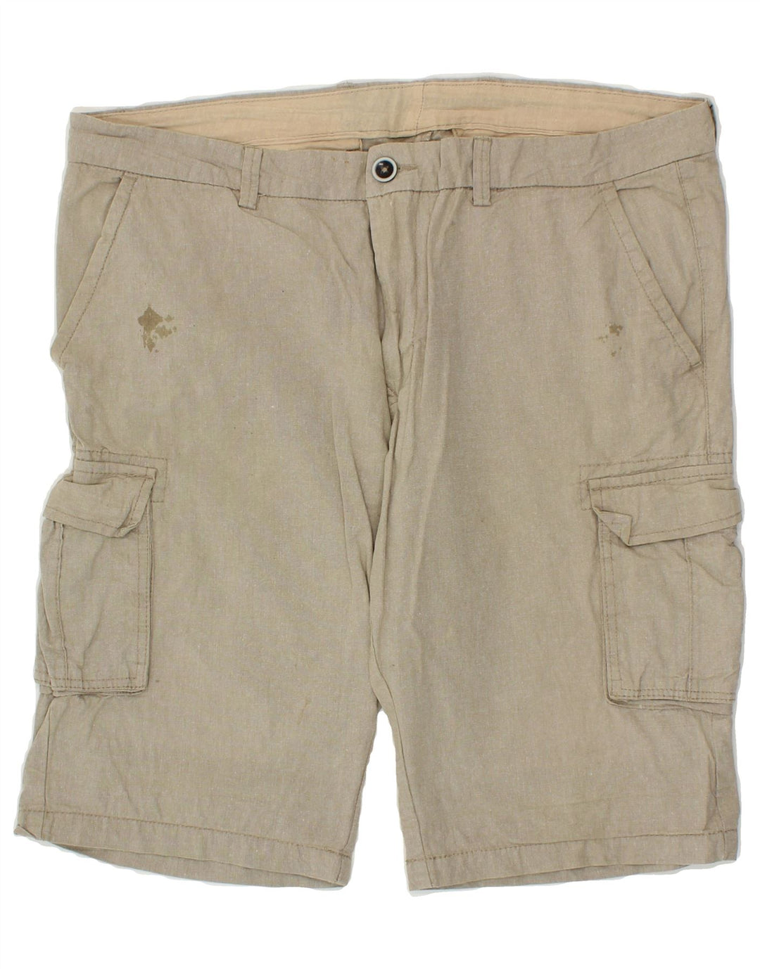 VINTAGE Mens Cargo Shorts W38 XL Beige Vintage Vintage and Second-Hand Vintage from Messina Hembry 