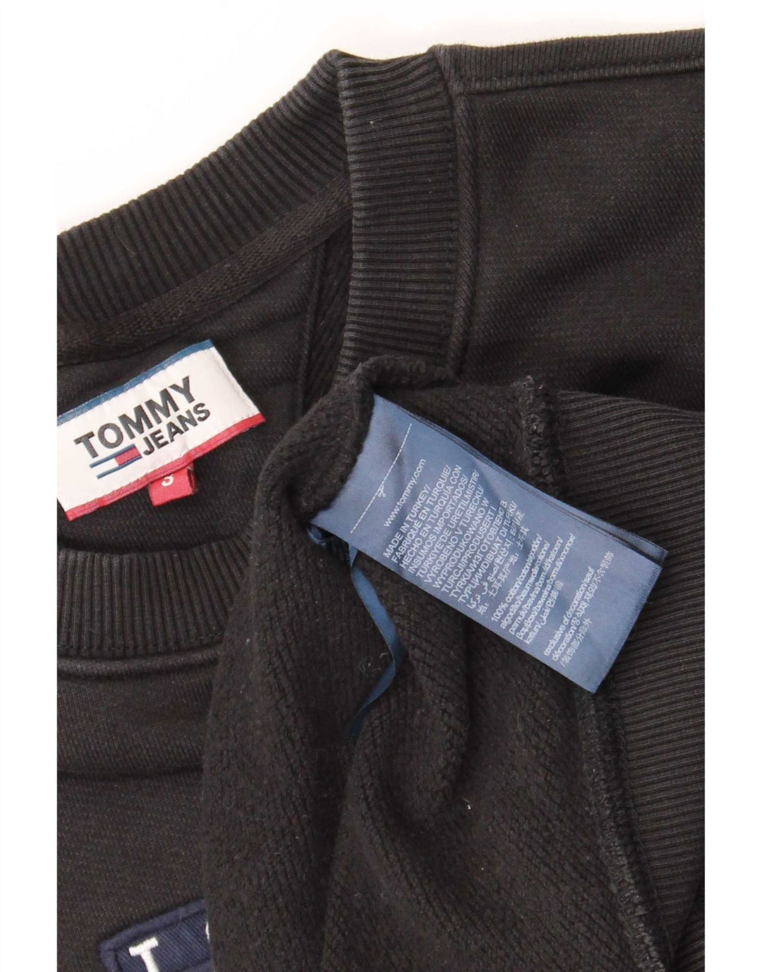 Mali crni pamučni muški džemper s grafičkim motivima Tommy Hilfiger