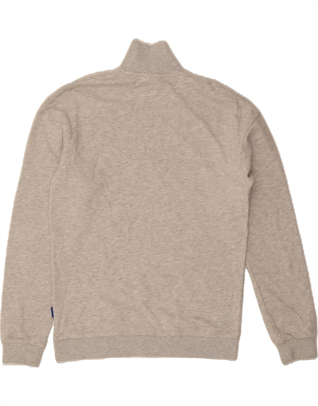 JACK & JONES Mens Zip Neck Sweatshirt Jumper Small Grey Polyester Vintage Jack & Jones and Second-Hand Jack & Jones from Messina Hembry 