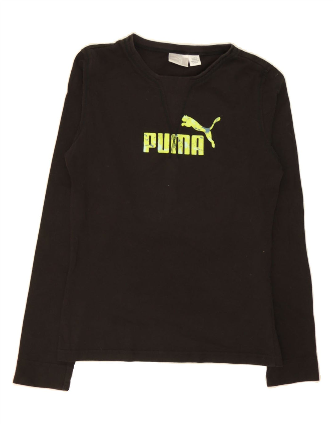 PUMA Womens Graphic Top Long Sleeve UK 14 Medium Black Vintage Puma and Second-Hand Puma from Messina Hembry 