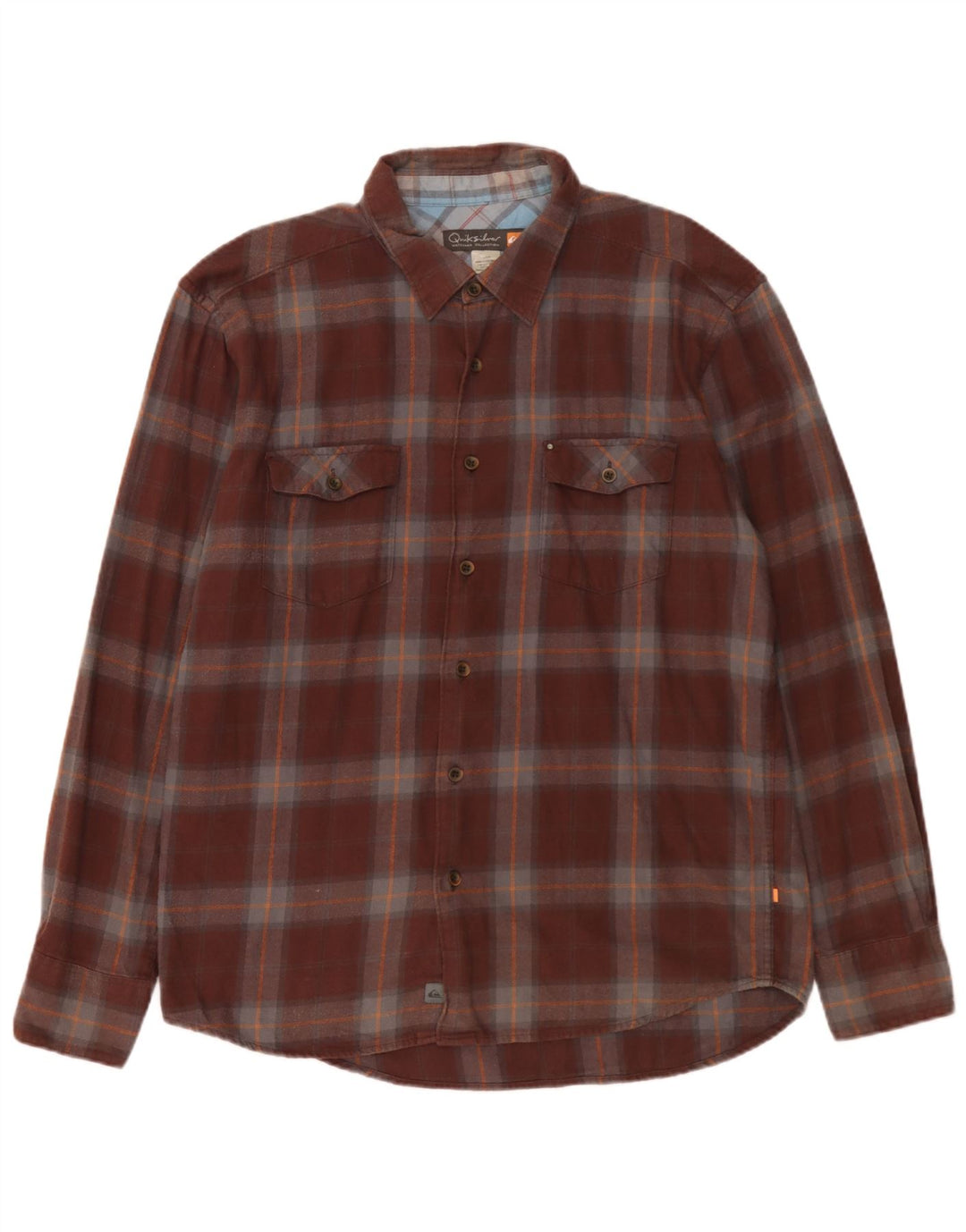 Quiksilver muška flanelska košulja, pamuk, veliki smeđi karirani