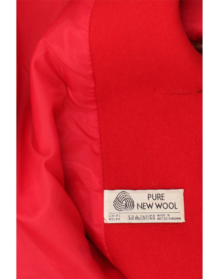 VINTAGE Womens Oversized Double Breasted Overcoat UK 16 Large Red New Wool Vintage Vintage and Second-Hand Vintage from Messina Hembry 