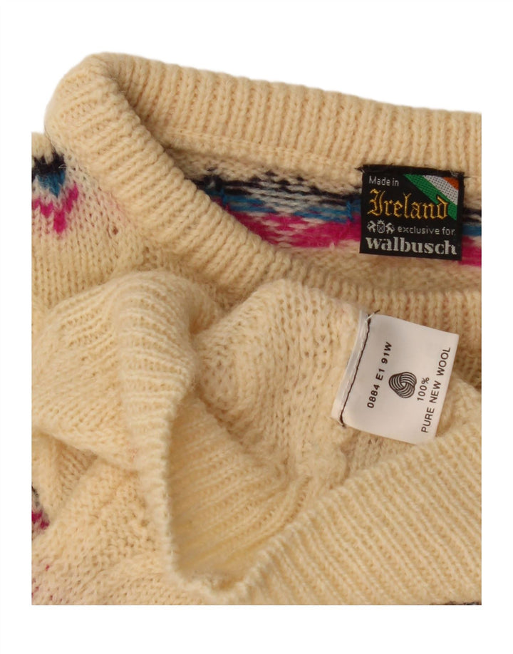 WALBUSCH Ženski džemper s kornjačevim ovratnikom UK 16 Large Beige Fair Isle