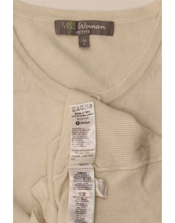 Marks & Spencer ženski pulover Petite Cardigan UK 14 srednje bijele boje