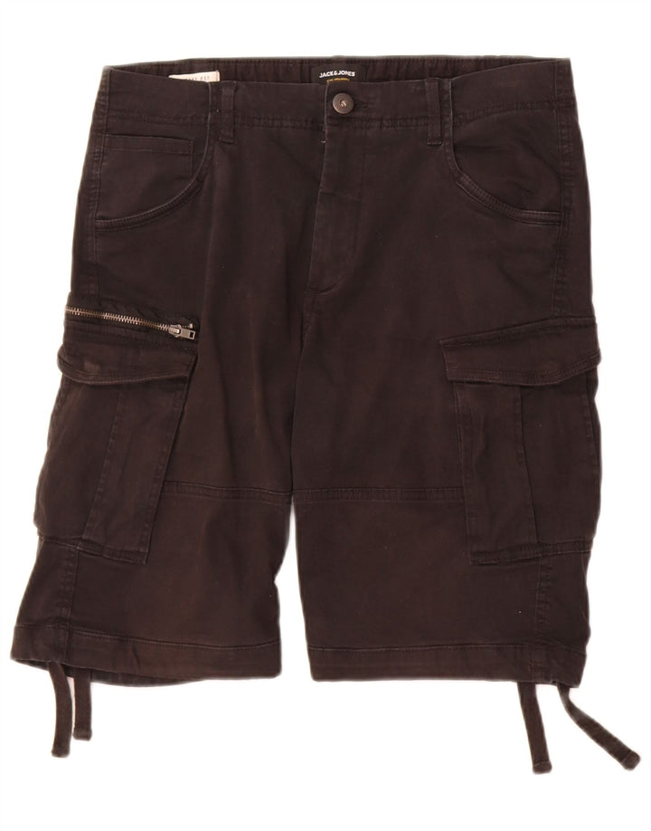 Jack & Jones muške kargo kratke hlače srednje veličine W32, crni pamuk